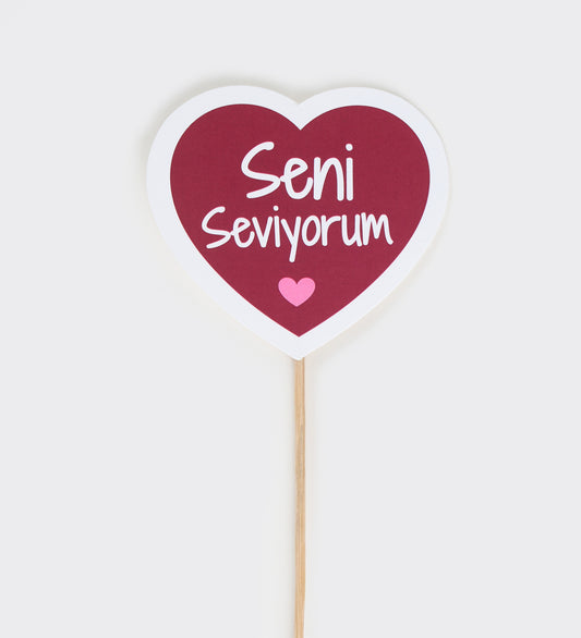Seni Seviyorum Mini Pankart